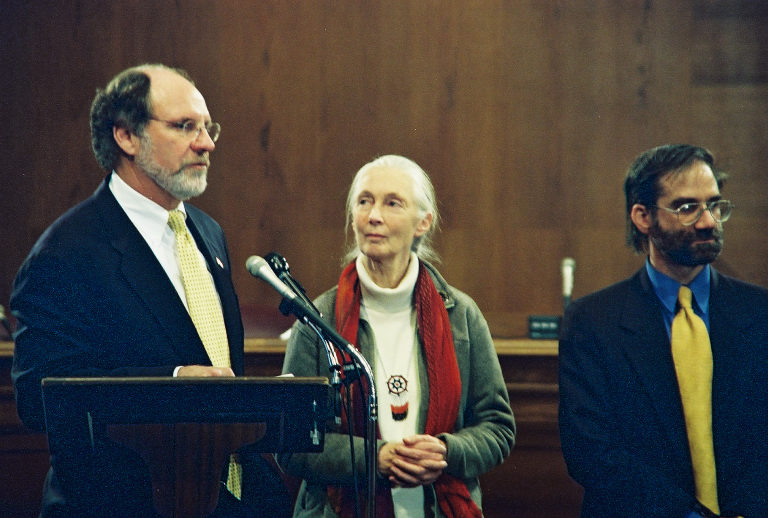 Sen. Corzine, Dr. Goodall, Carl Ross