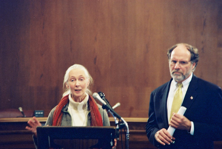 Dr. Jane Goodall, Sen . Corzine