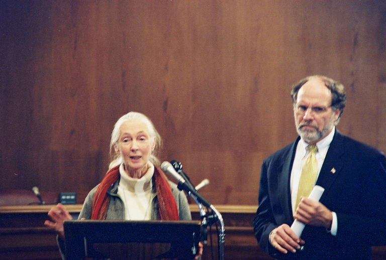 Dr. Jane Goodall, Sen . Corzine