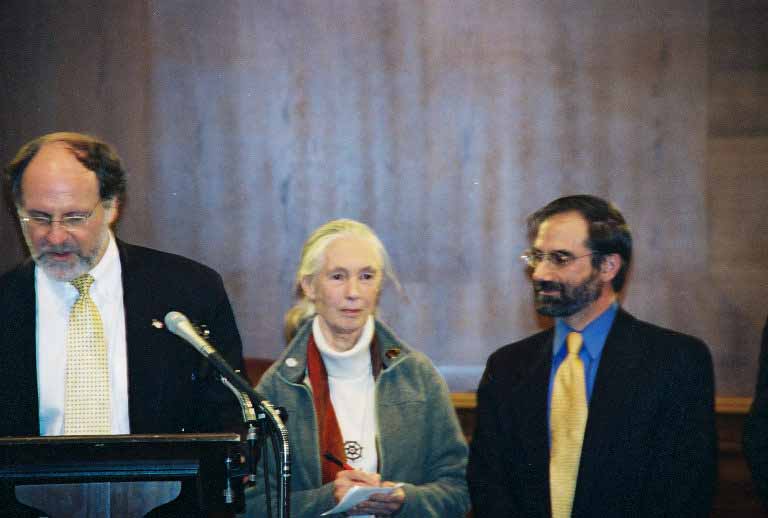 Sen. Corzine, Dr. Goodall, Carl Ross