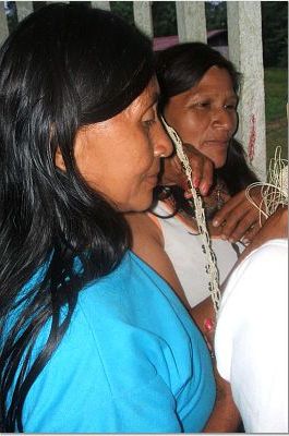 Waorani Women Making Handicrafts