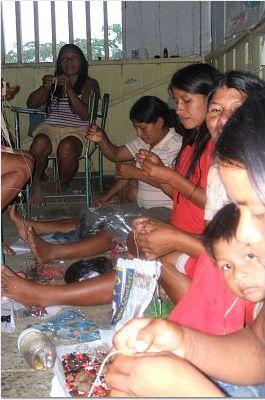 Waorani Women Weaving